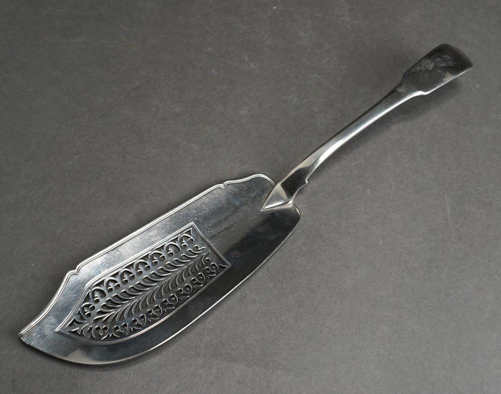 Appraisal: GEORGE IV THOMAS GEORGE HAYTER ENGLISH STERLING SILVER FISH SLICE