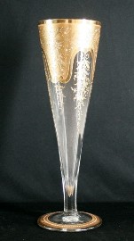 Appraisal: A Venetian clear glass and gilt decorated vase Circa cm