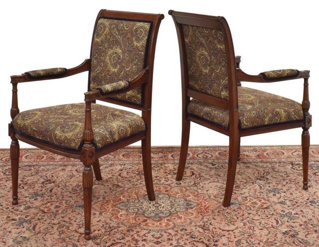 Appraisal: lot of Armchairs late th c frame in a mahogany