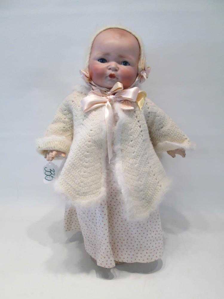 Appraisal: KESTNER BISQUE HEAD BABY DOLL Century Doll with blue glass