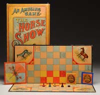 Appraisal: SCARCE EARLY SINGER GAME THE SHOW HORSE Spectacular lithographed box