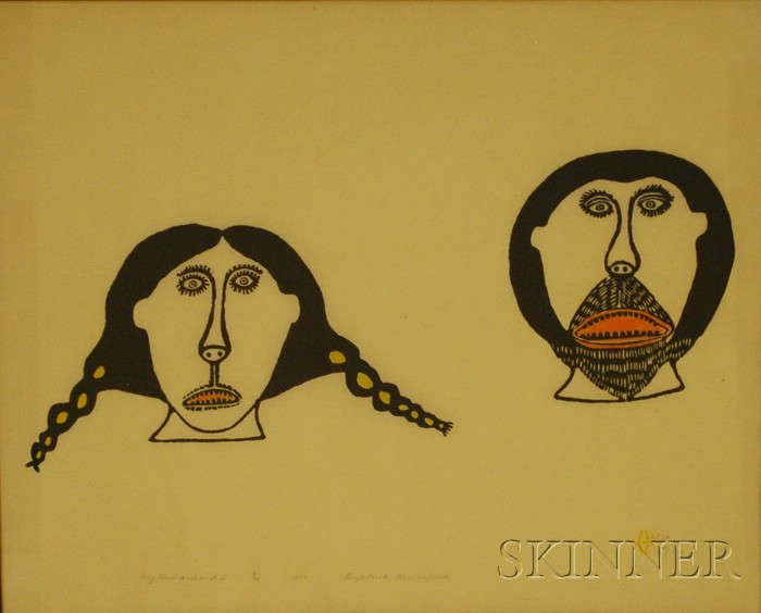 Appraisal: Ada Eeyeetowak Inuit b artist Nancy Kangeryuaq Sevoga Inuit b