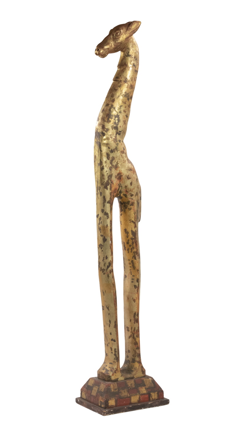 Appraisal: BORIS BLAI NJ RUSSIA - Giraffe carved and gilded wood