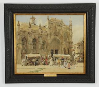 Appraisal: th c W c Hector Caffieri 'Market Scene' Hector Caffieri