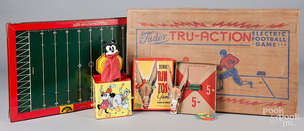 Appraisal: Tudor Tru-Action tin electric football game Tudor Tru-Action tin electric