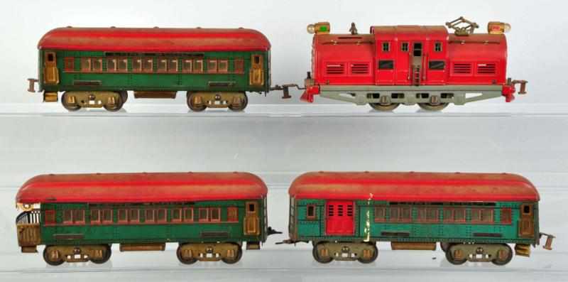 Appraisal: American Flyer Lone Scout Passenger Train Set Pre-war Standard gauge