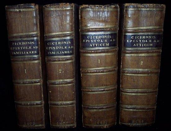 Appraisal: Cicero Ad Atticum two volumes published Amsterdam leather bound and