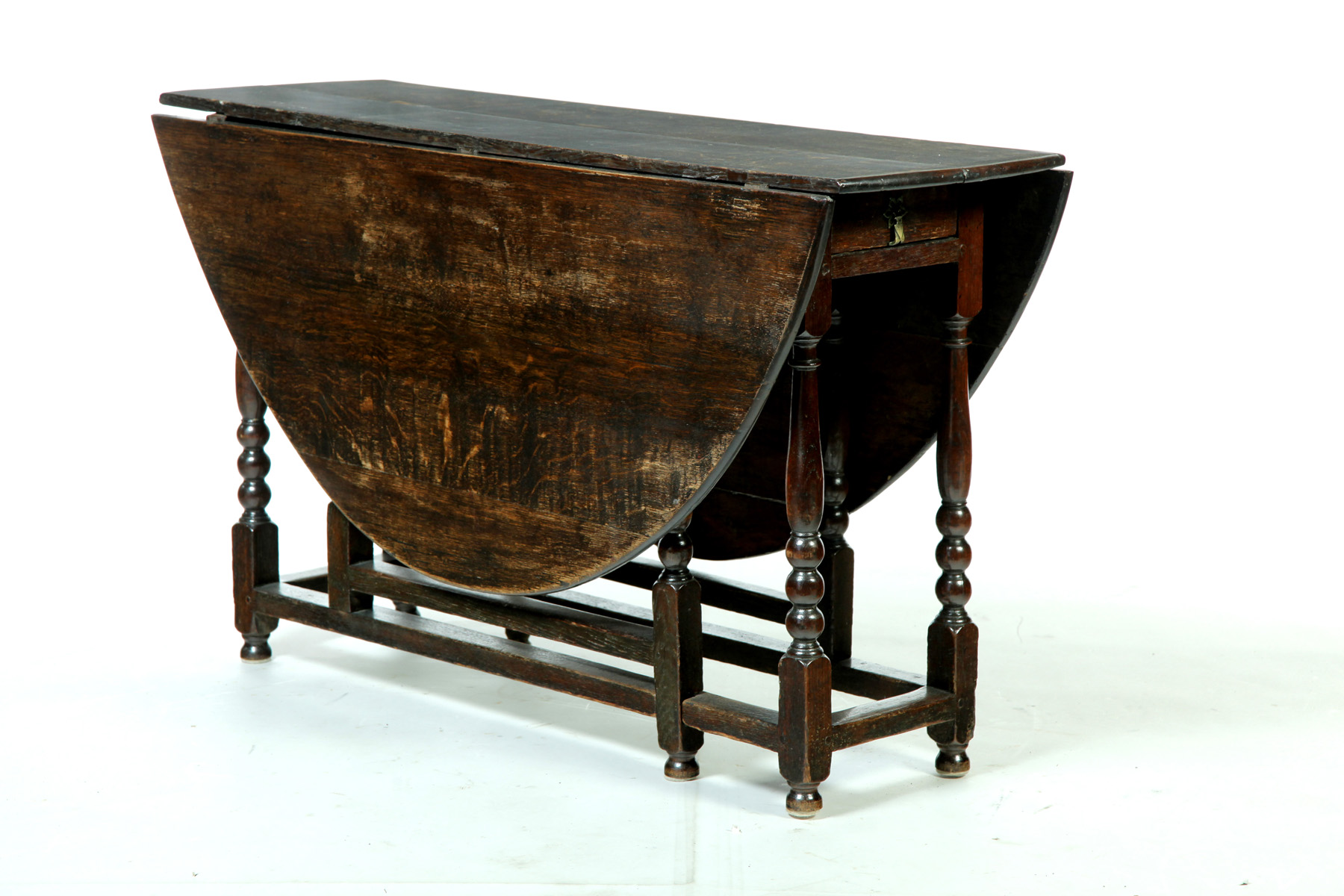 Appraisal: ENGLISH WILLIAM AND MARY GATELEG TABLE Nineteenth century oak Round