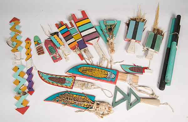 Appraisal: Assorted Group of Hopi Dance Wands lot of all brightly