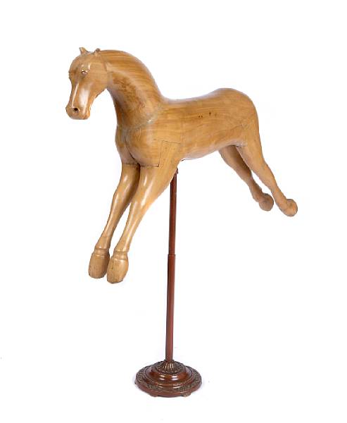 Appraisal: An American carousel horse on metal stand height ft in