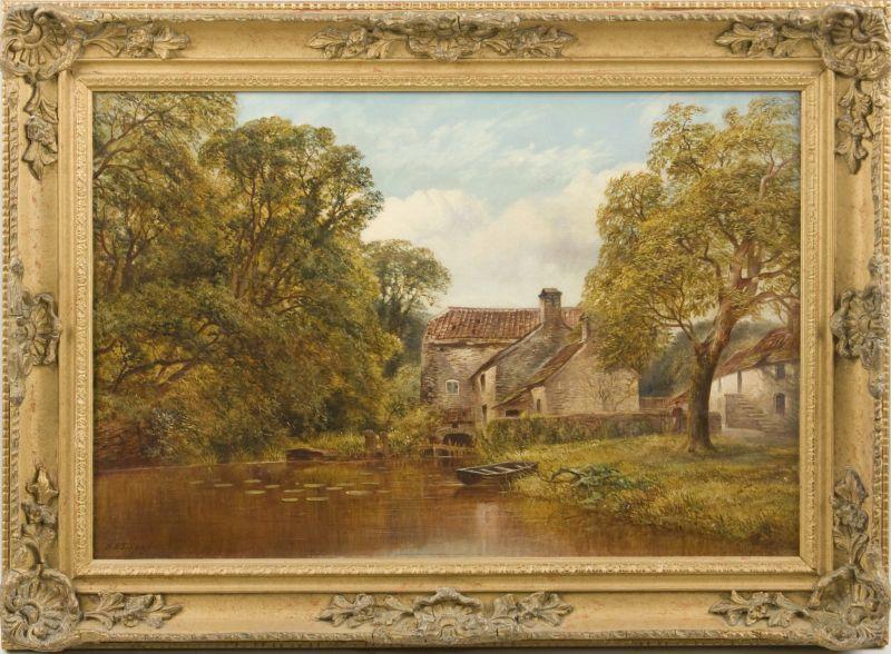 Appraisal: William Tippett Br - Mill Pond oil on canvas signed