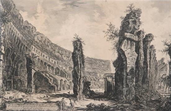 Appraisal: GIOVANNI BATTISTA PIRANESI Italian - VIEW OF THE COLISEUM etching