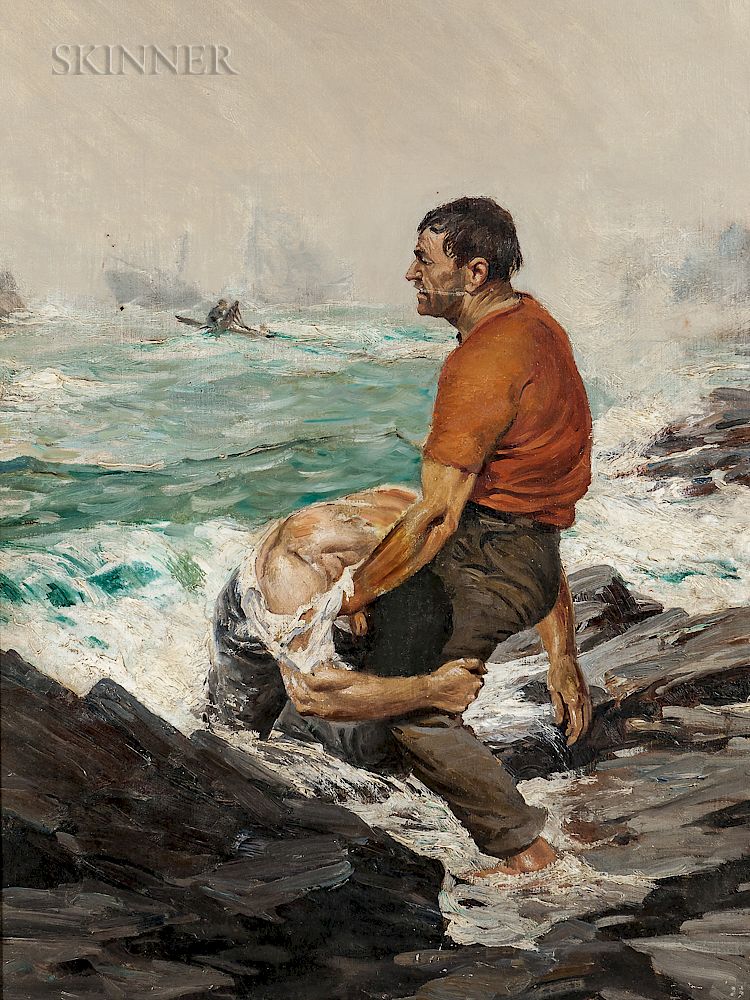 Appraisal: Anton Otto Fischer American - The Rescue Anton Otto Fischer