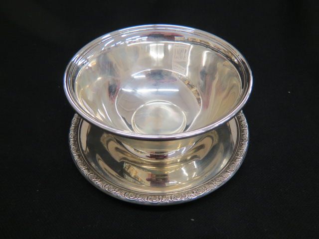 Appraisal: International Prelude Sterling MayonaisseBowl attached underplate diameter grams