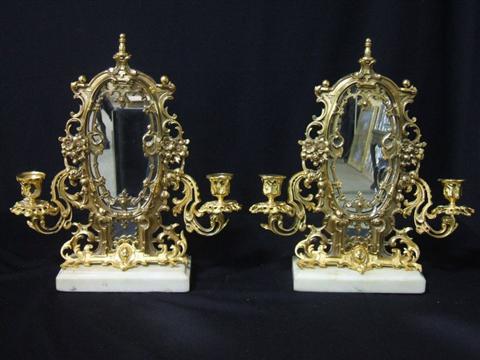 Appraisal: PAIR OF GILT-METAL GIRANDOLES Cast in the Victorian style each