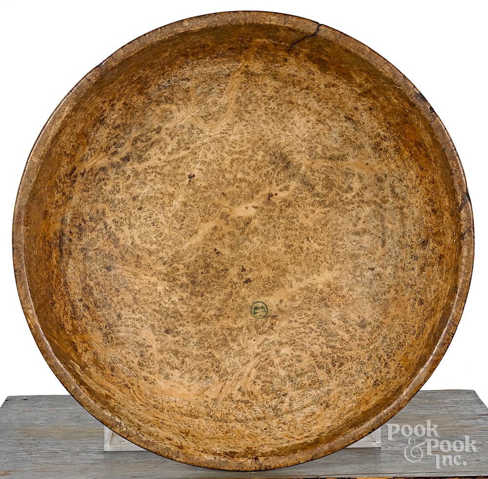 Appraisal: New England turned burl bowl Exclusive on Bidsquare New England