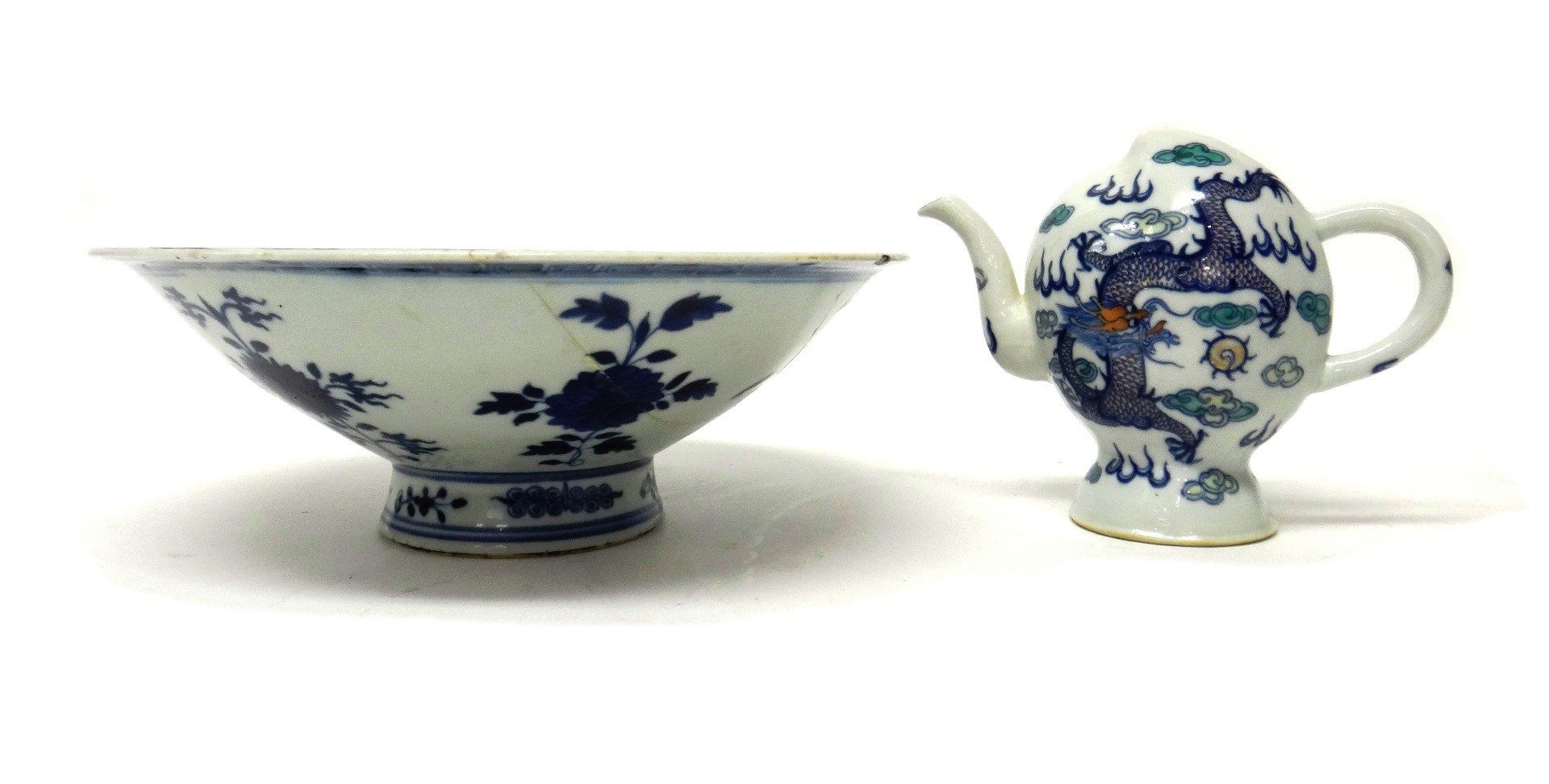 Appraisal: A Chinese porcelain Cadogan teapot th century the peach shaped