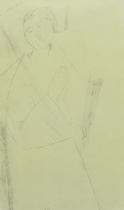 Appraisal: A Facsimilie Of A Drawing By Modigliani The Novice A