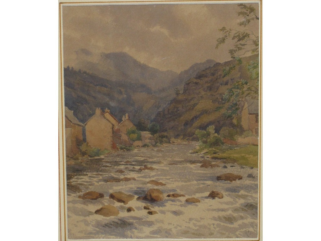 Appraisal: Watercolour river scene signed W P King