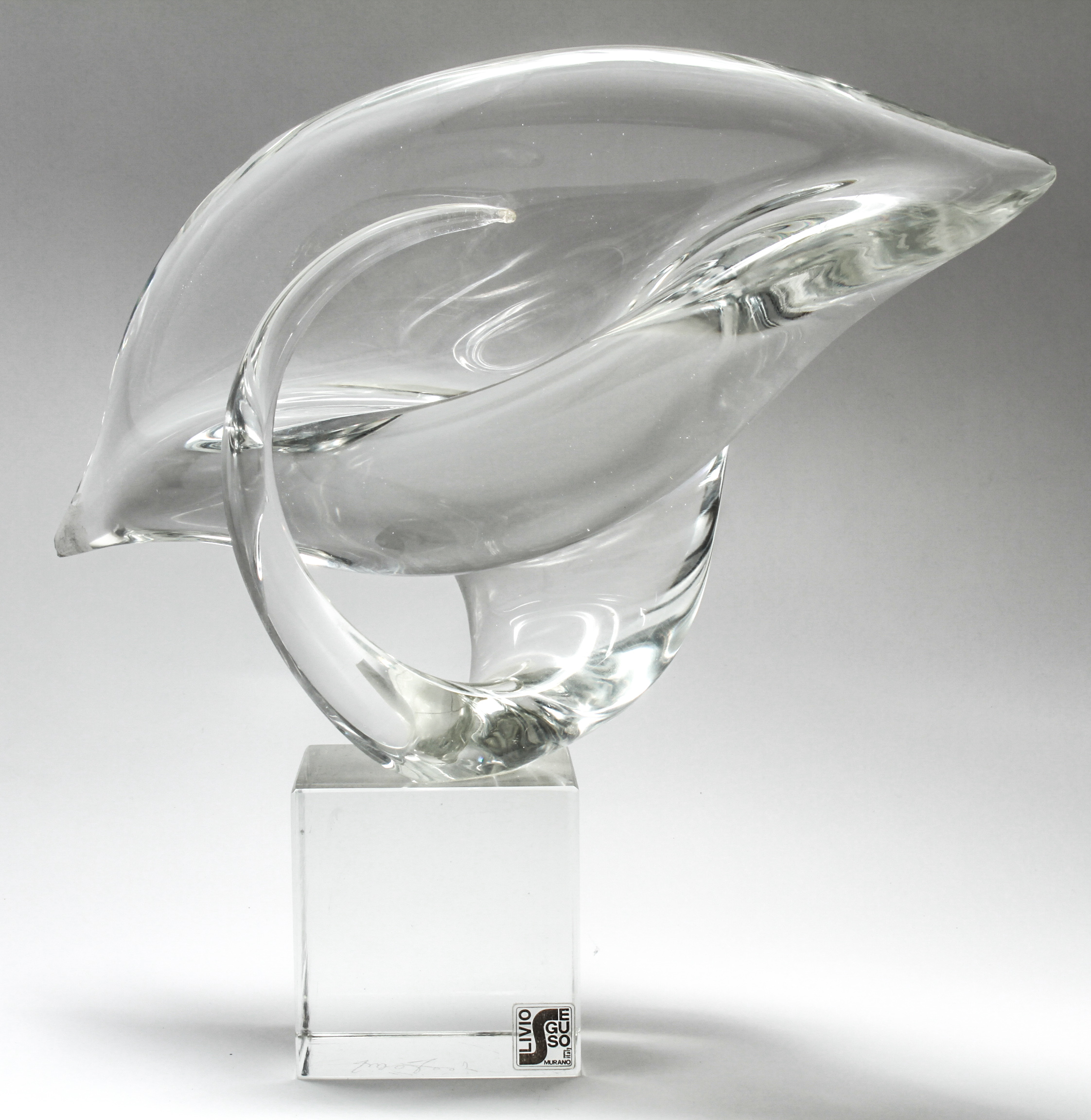 Appraisal: LIVIO SEGUSO MURANO ITALIAN ART GLASS SCULPTURE Livio Seguso Murano