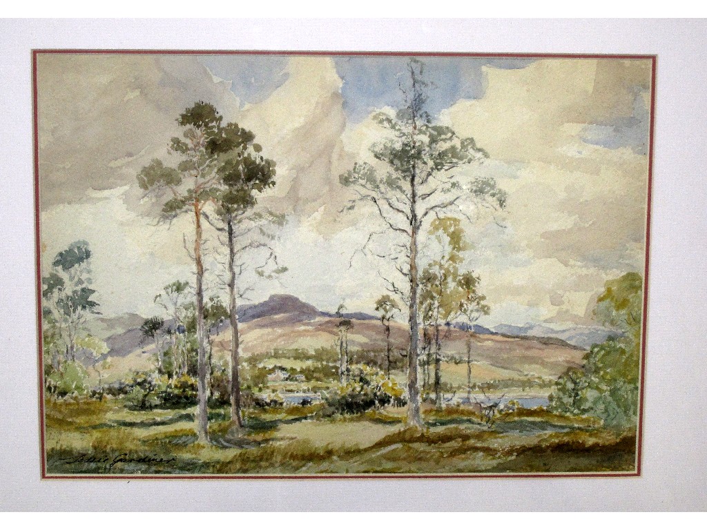 Appraisal: JESSIE GARDINER Watercolour 'Toward Castle Argyll' signed recto and entitled