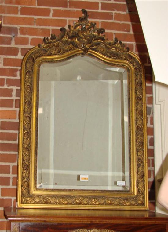 Appraisal: French Louis XVI style giltwood mirror th century