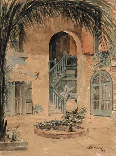 Appraisal: Annie Hampton Medary American New Orleans b Brulatour Courtyard Vieux