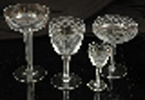 Appraisal: A COLLECTION OF ASSORTED CRYSTAL STEMWARE AND GLASS Including glass