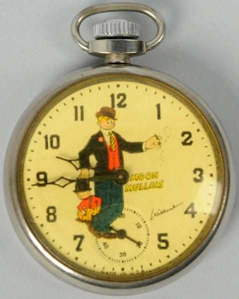 Appraisal: Moon Mullins Character Pocket Watch Circa s Made by Ingersoll