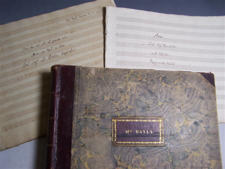 Appraisal: Opera Nineteenth-century manuscript volume of nine vocal duets and an