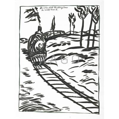 Appraisal: Raymond Pettibon American b Untitled He was still thinking how