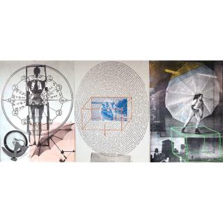 Appraisal: Robert Rauschenberg American - Tryptic Photolithograph on paper Visual Autobiography