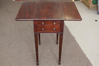 Appraisal: th C Period Drawer Drop Leaf Stand Period Drawer Drop