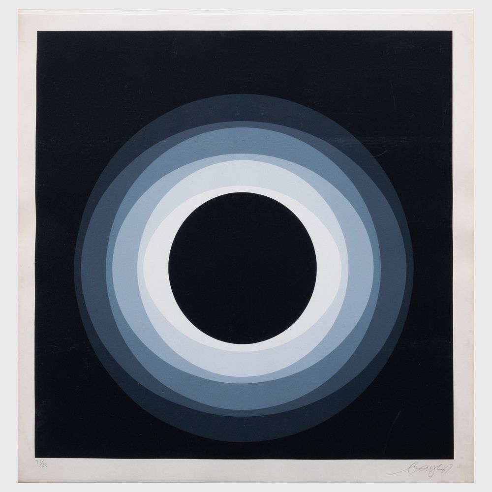 Appraisal: Herbert Bayer - Untitled Screenprint in black and grey on