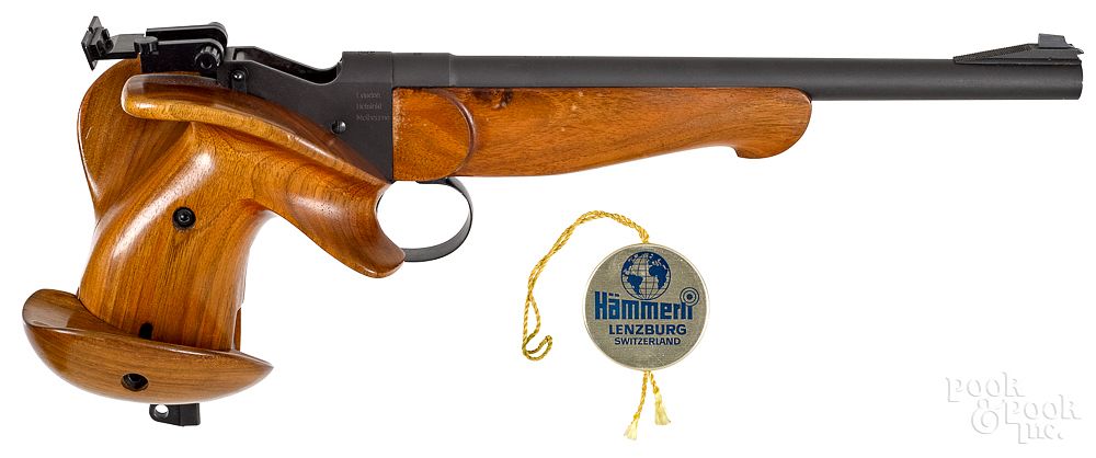 Appraisal: Swiss Hammerll match single shot pistol Swiss Hammerli match single