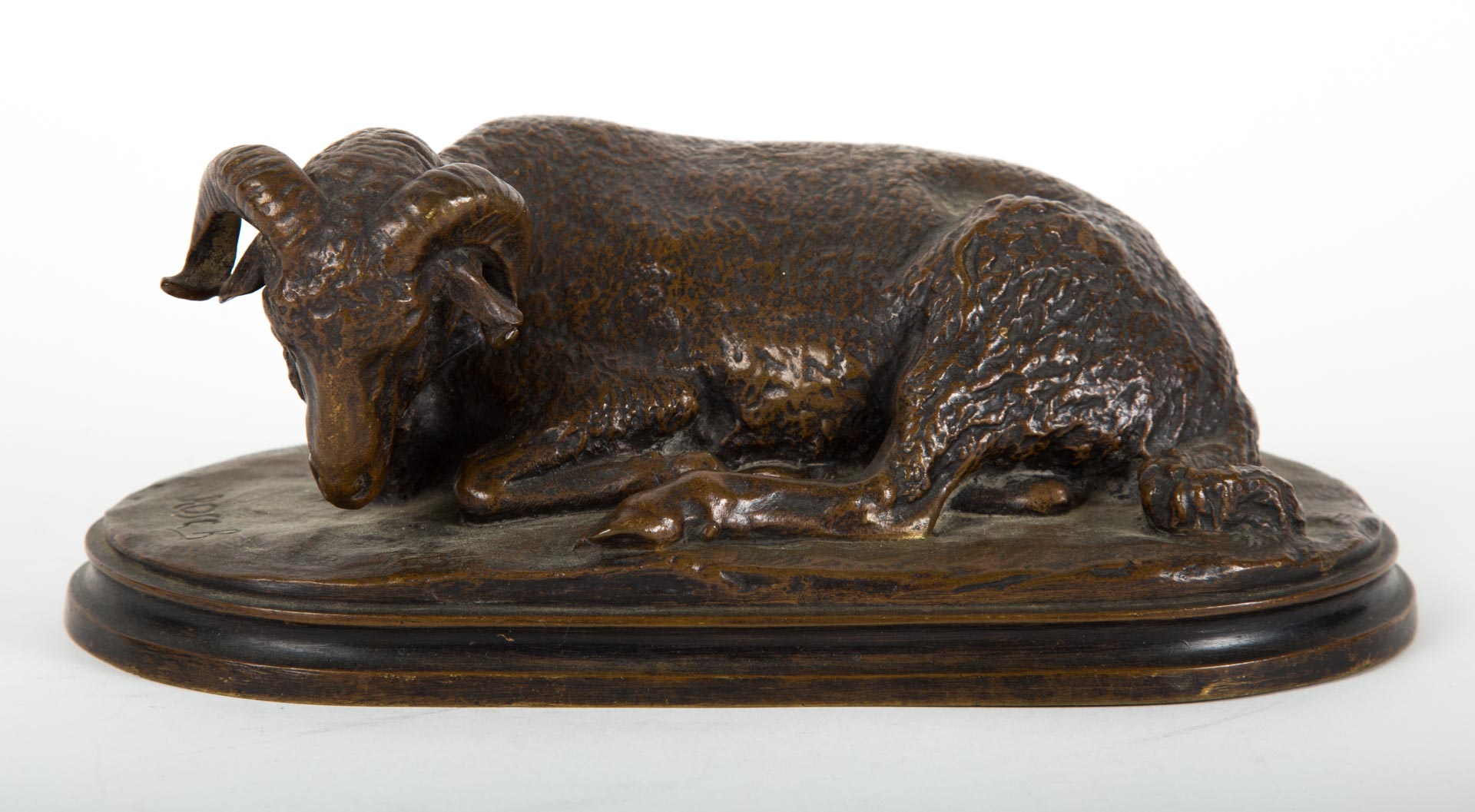 Appraisal: Rosa Bonheur Le Merinos French - Modeled as recumbent ram