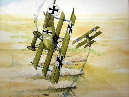 Appraisal: COMBAT OVER THE WESTERN FRONT C A FOKKER TRIPLANE PERSUES