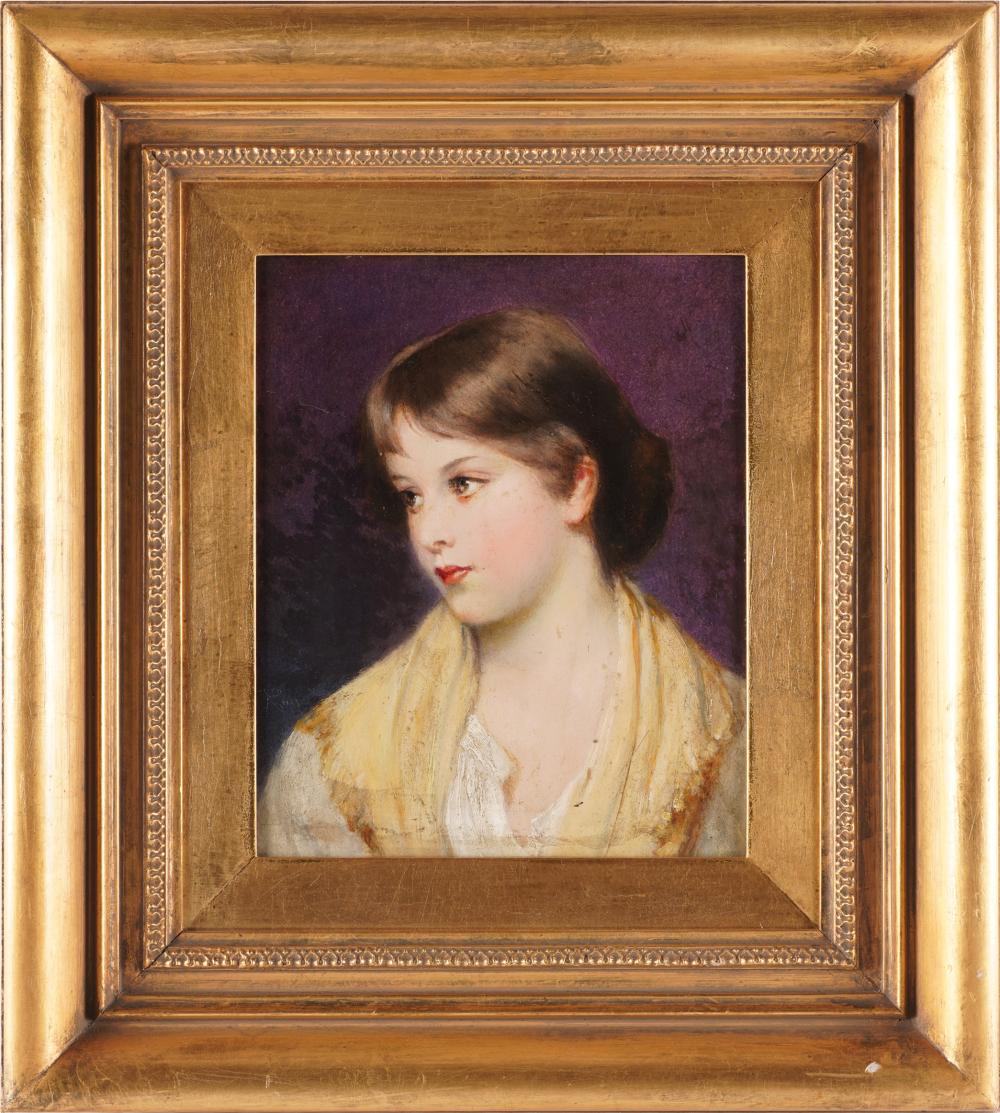 Appraisal: UNKNOWN ARTIST PORTRAIT OF A YOUNG GIRLoil on panel unsigned