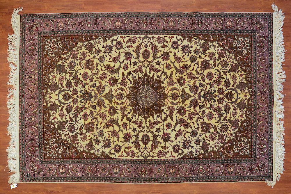 Appraisal: Turkish Kayseri Rug x hand knotted Condition Field stains Absence