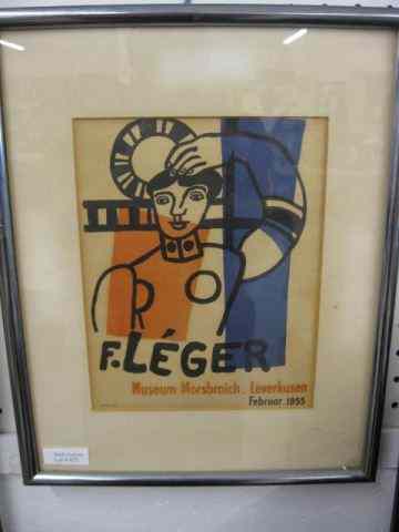 Appraisal: F Leger Art Poster Museum Morsbrioch-Leuerkusen February '' x ''