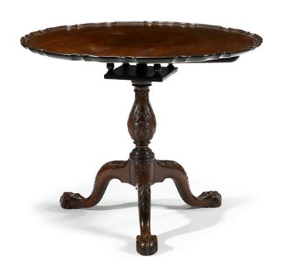 Appraisal: Chippendale-style mahogany tilt-top tea table alexander maranca - philadelphia The