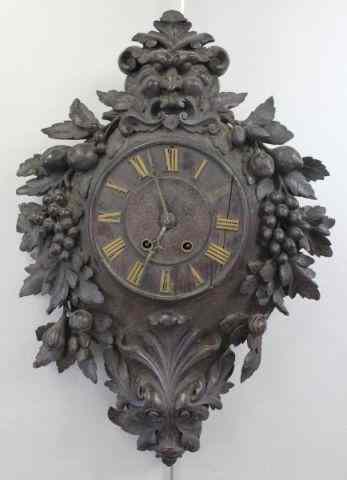 Appraisal: Black Forest Carved Wall Clock From a Manhattan NY estate