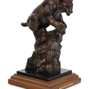 Appraisal: Lloyd LeBlanc American b The Wildcat bronze signed to base