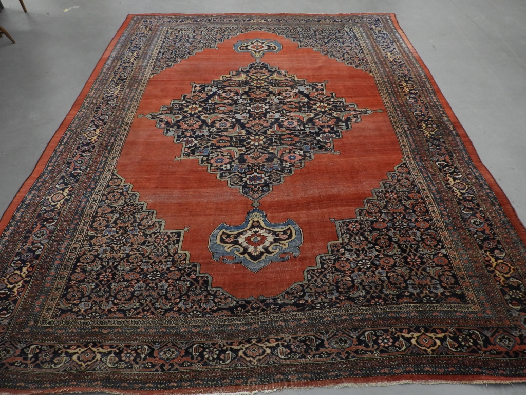 Appraisal: ANTIQUE PERSIAN BIDJAR ROOM SIZE CARPET RUG Persia Circa Central