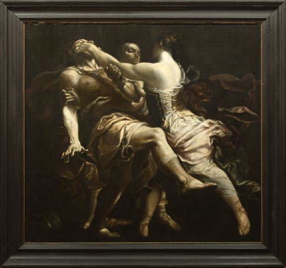 Appraisal: Arthur Greuell Belgian - Judith and Holofernes oil on canvas