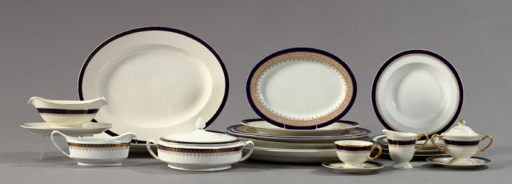 Appraisal: Fifty-Two-Piece Collection of Porcelain Dinnerware consisting of a good thirty-piece