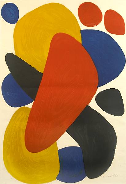 Appraisal: Alexander Calder American - Boomerang s Lithograph in colors on