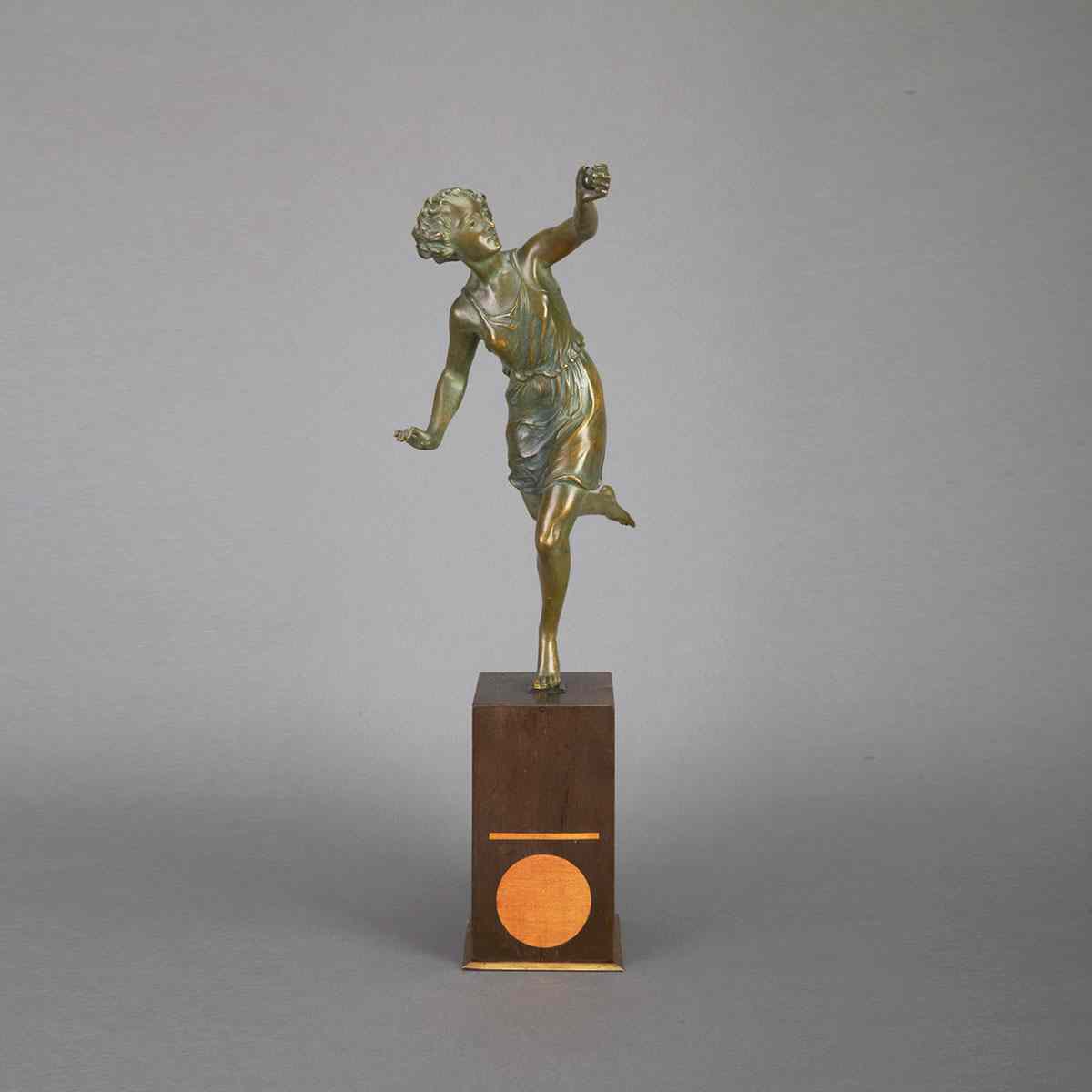 Appraisal: French Bronze Figure of Atlanta by Aurore Onu c modelled