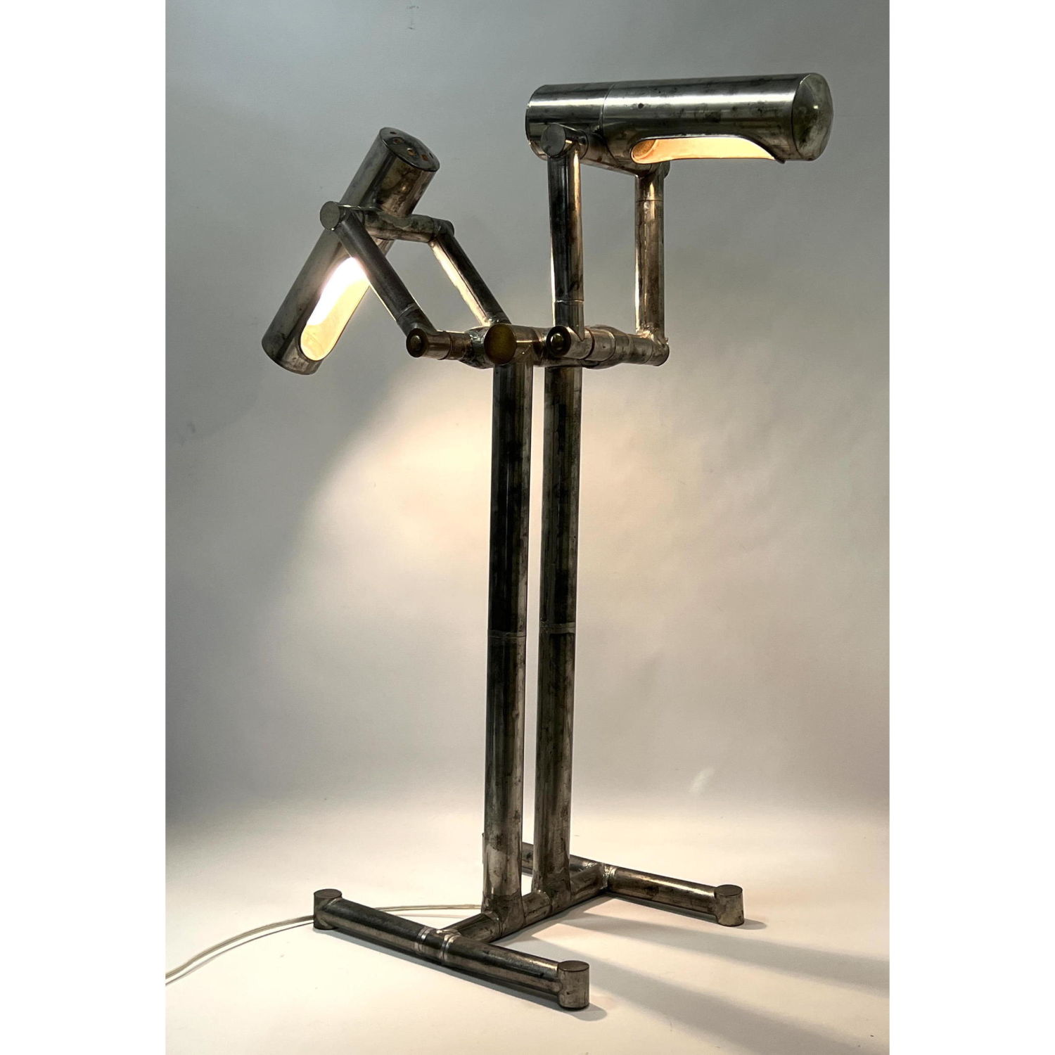 Appraisal: Industrial Fabricated Adjustable Table Lamp Dimensions H inches W inches