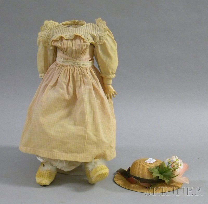 Appraisal: German Bisque Head Doll with Composition Body approx ht in